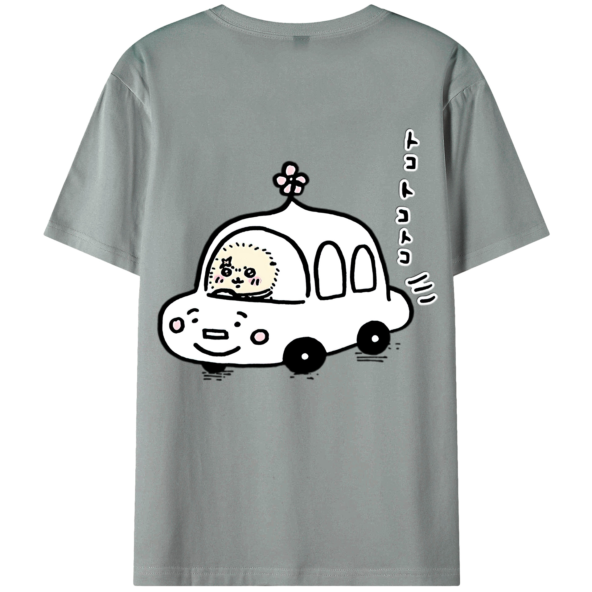 （画像用） ちいかわ ラッコ Chii-kawa Sea otter 綿100％ メンズ半袖Tシャツ（バックプリント） 通気性
